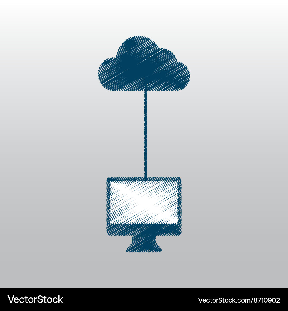 Cloud computing design Vector Image