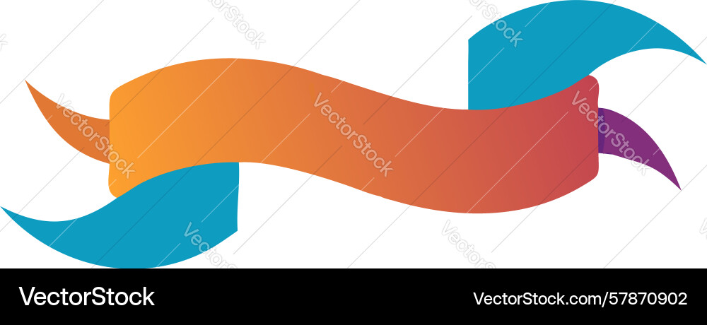 Dynamic gradient ribbon banner design element Vector Image