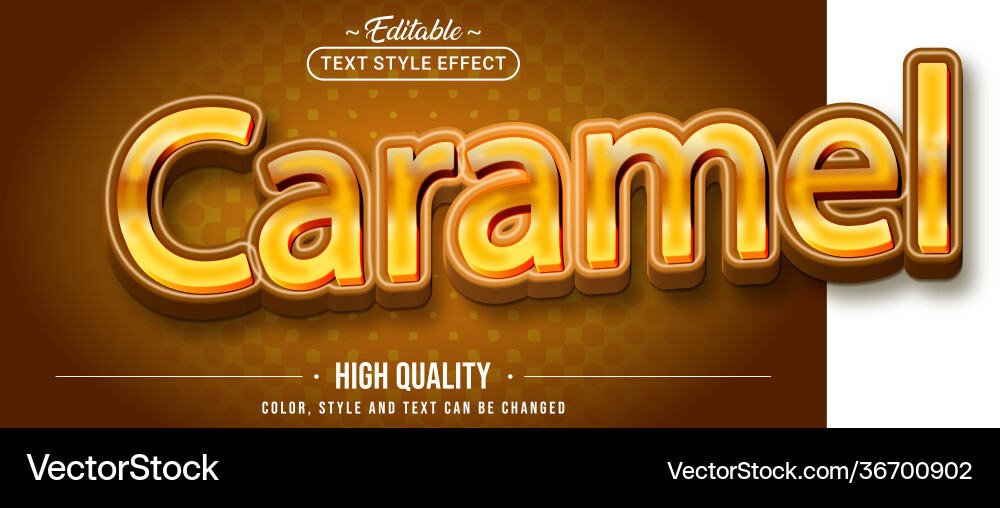 Editable text style effect - caramel Editable text style effect - caramel vektorbild