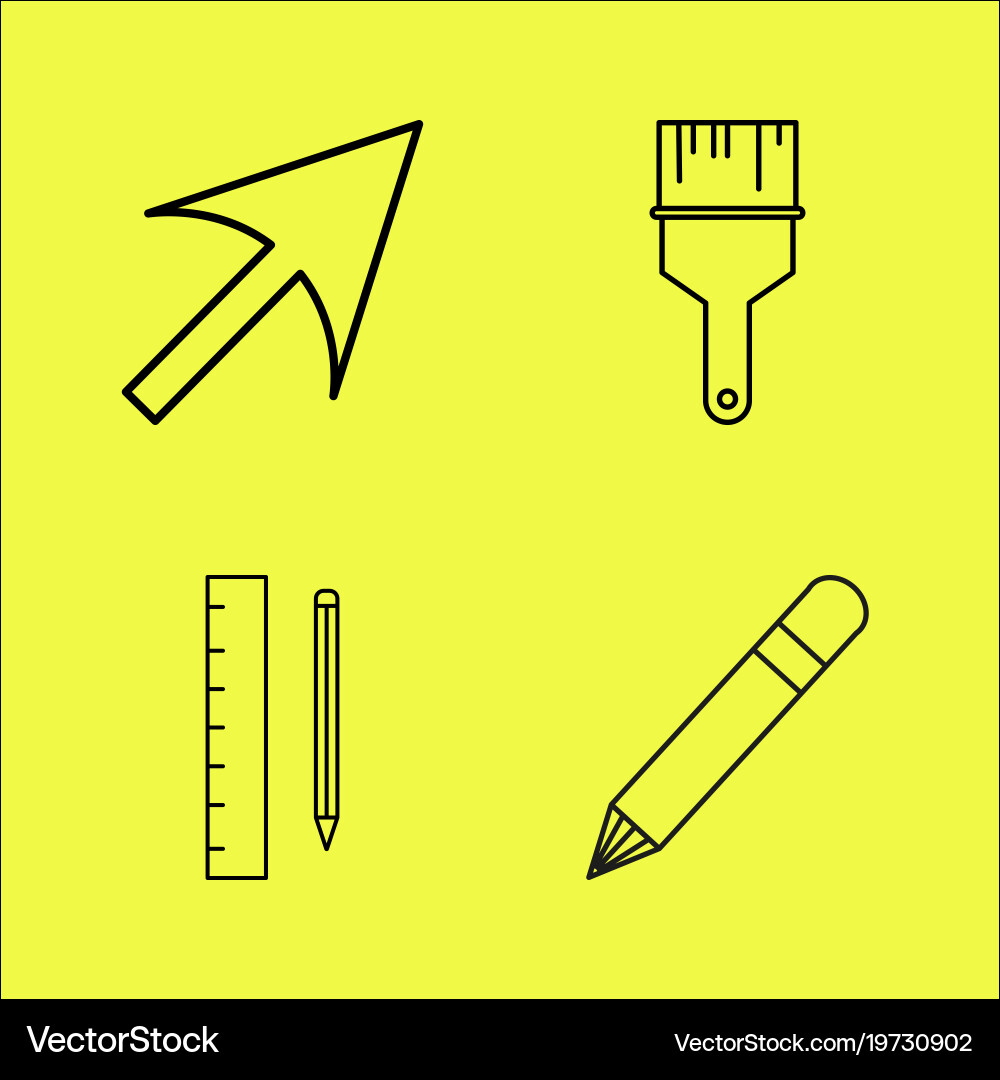 Essential linear icon set Vector Image