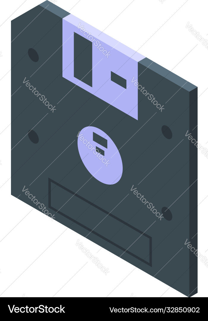 Floppy disk operating system icon isometric style vector image
