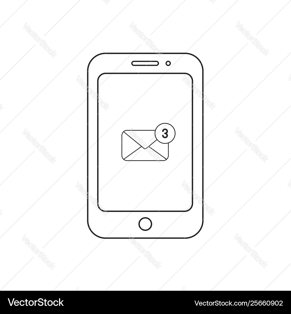 Icon concept envelope with three emails inside Vector Image
