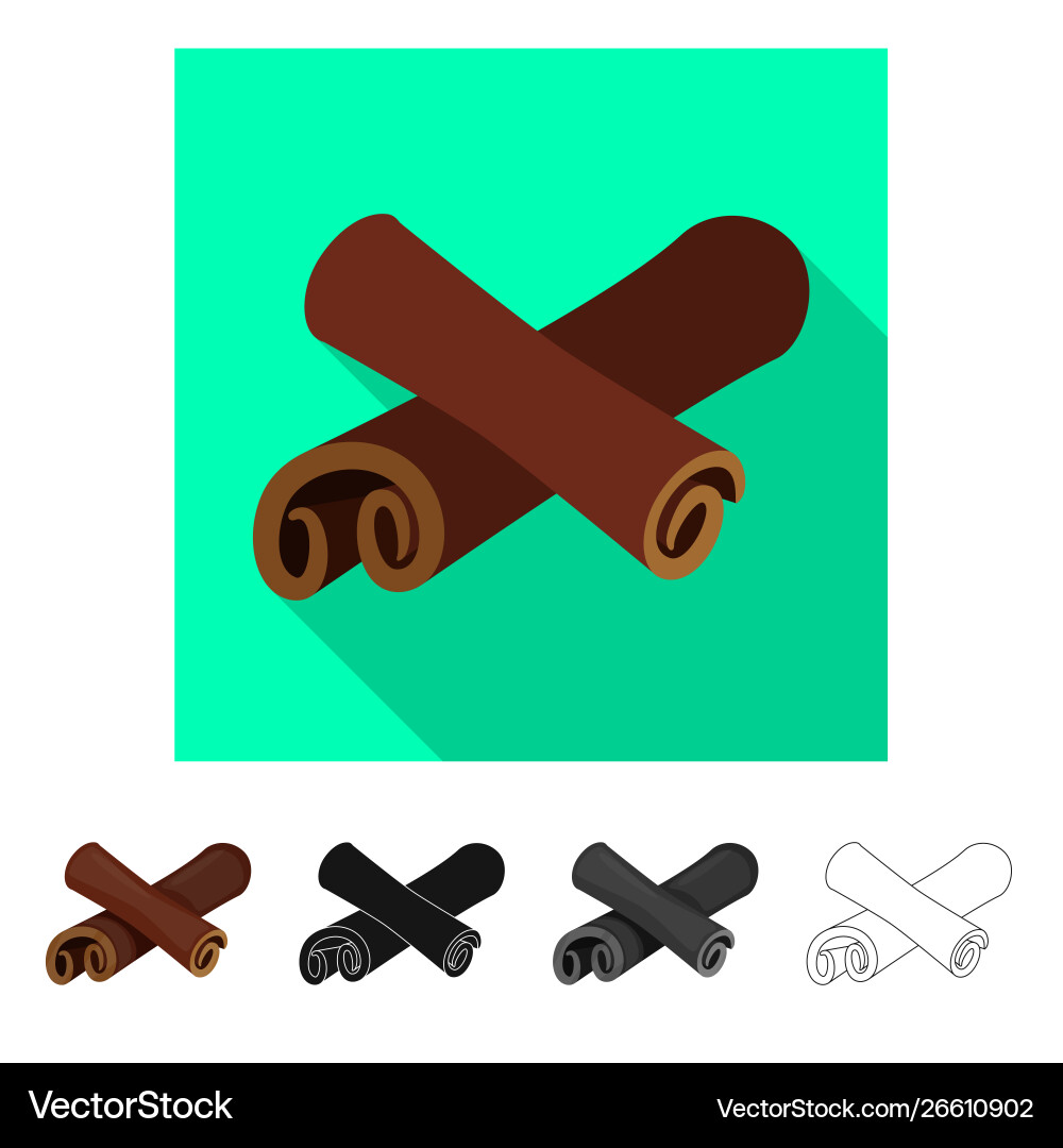 Isolated object cinnamon and stick icon set Vector Image