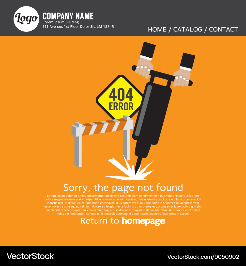 Page not found error 404 vector image