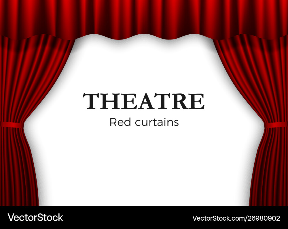 Red Theater Vorhang Hintergrund Vektorbild