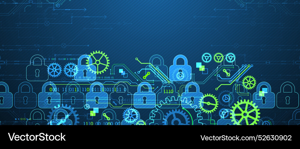 Secure digital background virtual confidential Secure digital background virtual confidential vector image
