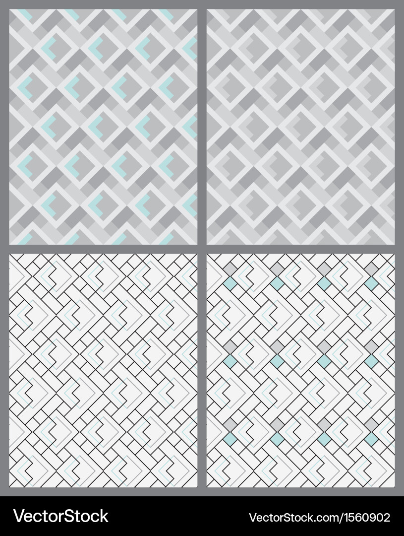 Set of geometric patterns vector image