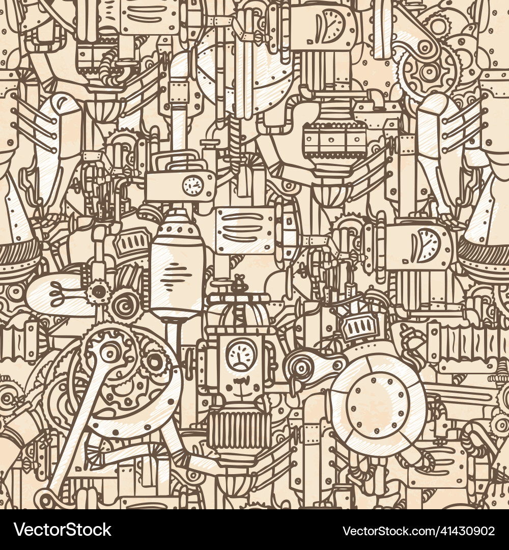 Steampunk-pattern Vector Image