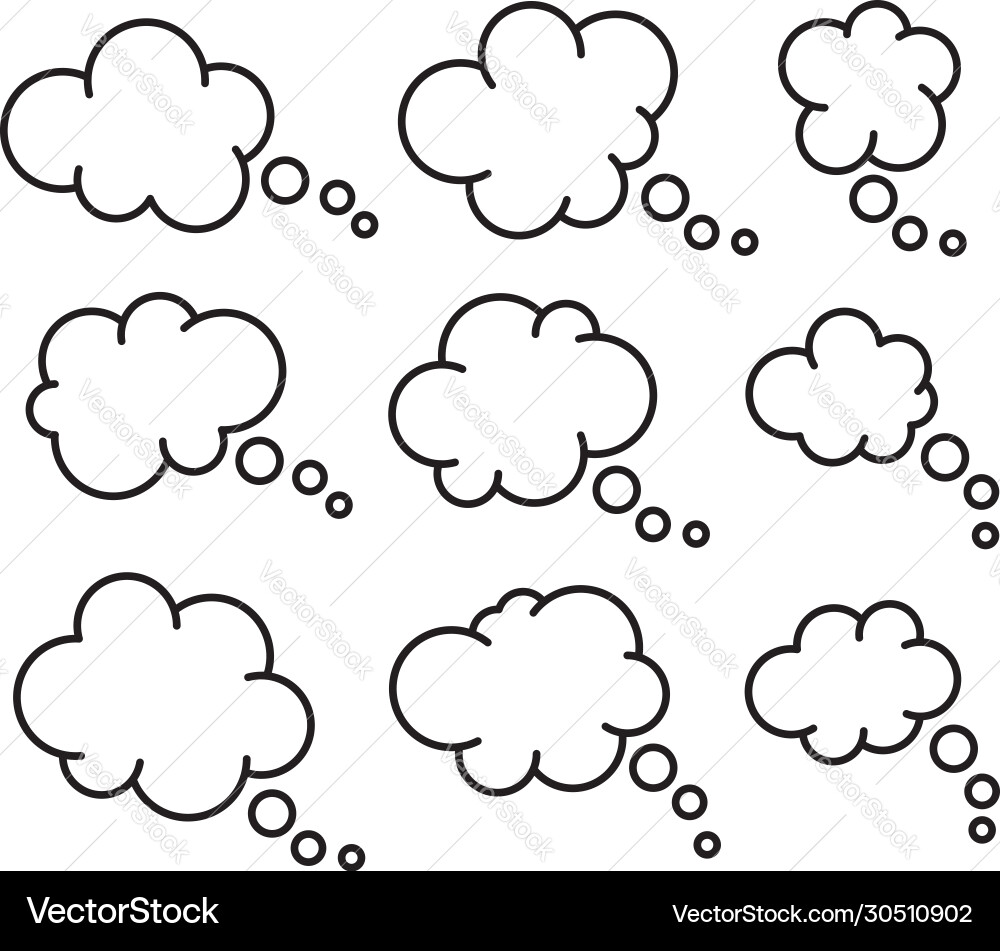 Thought Bubbles - Speech Bubbles vector image