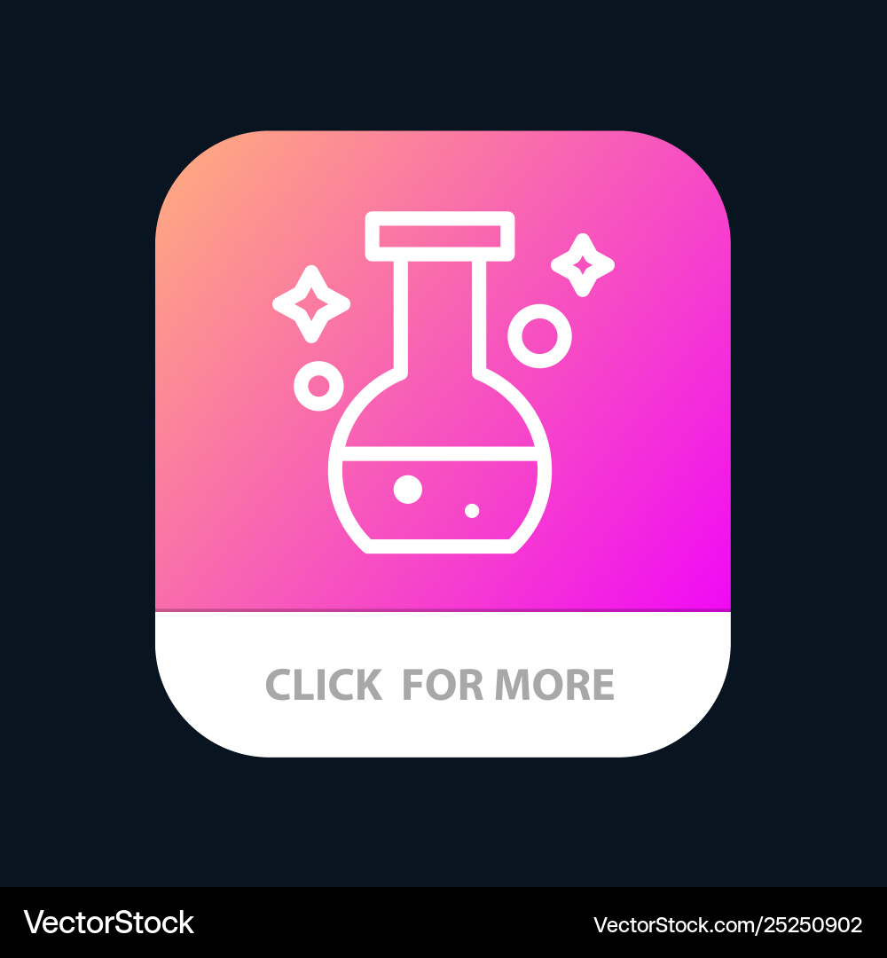 Tube flask lab test mobile app button android Tube flask lab test mobile app button android Vector Image