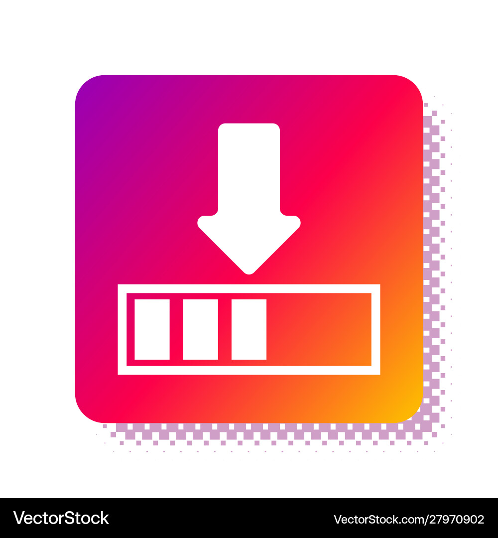 White loading icon isolated on background vector image