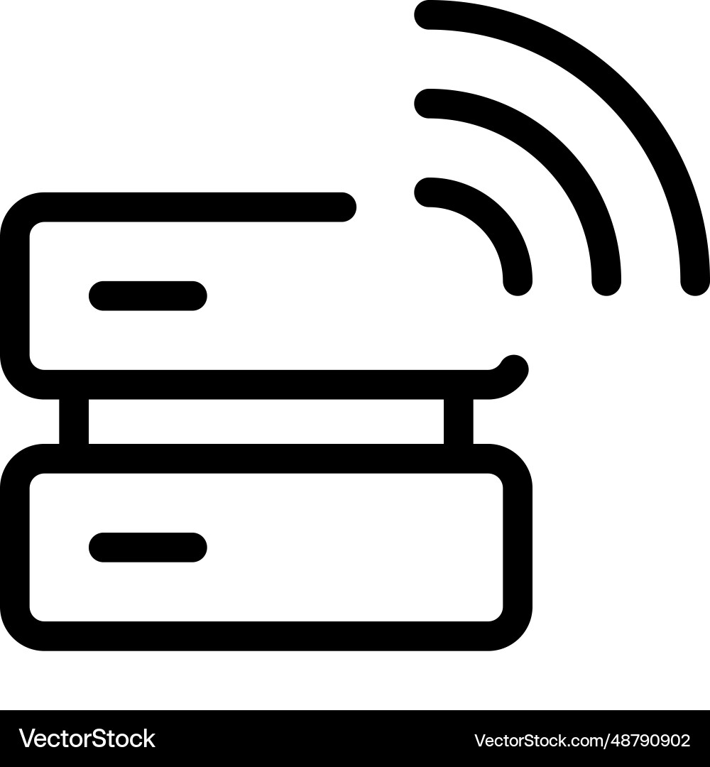 Wireless data sharing through cloud server Vector Image