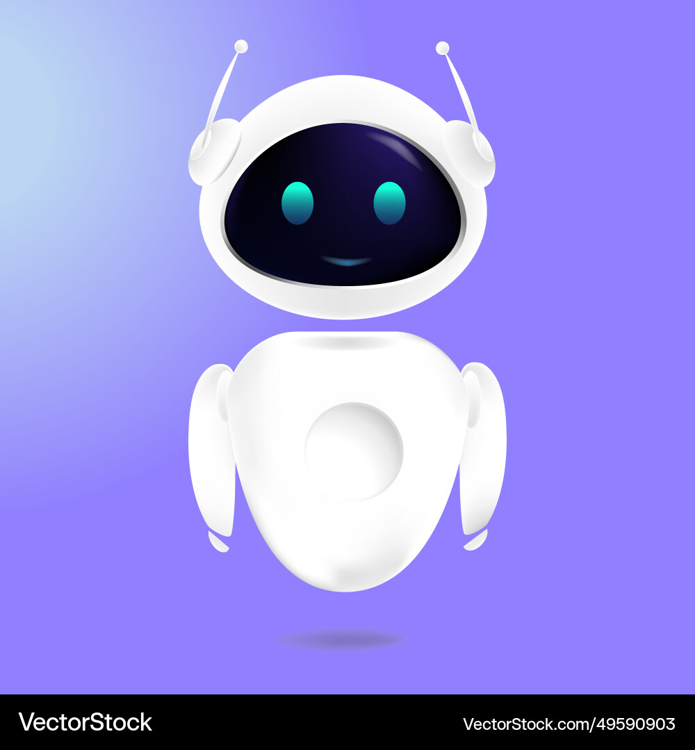 3d chat bot artificial intelligence ai technology 3d chat bot artificial intelligence ai technology vector image