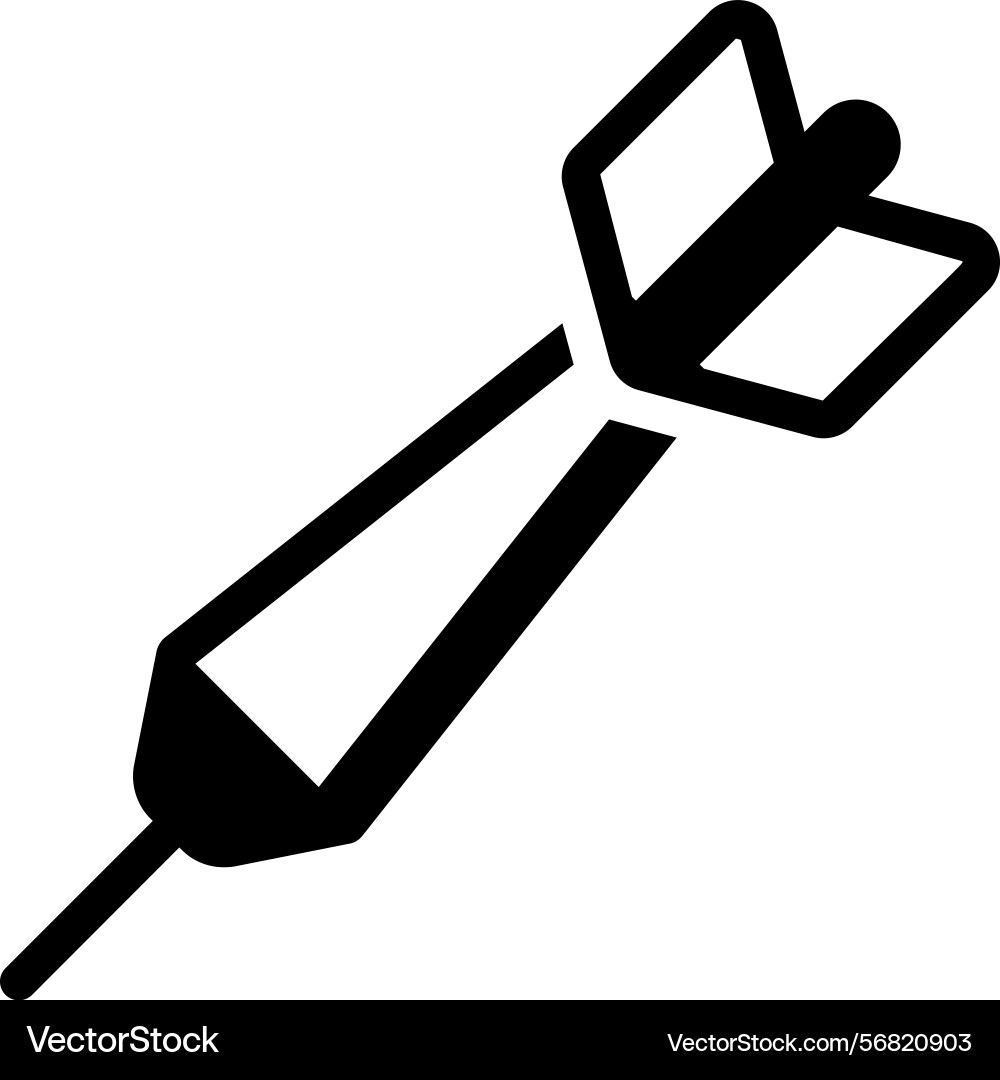A line style icon showing dart pin Vector Image