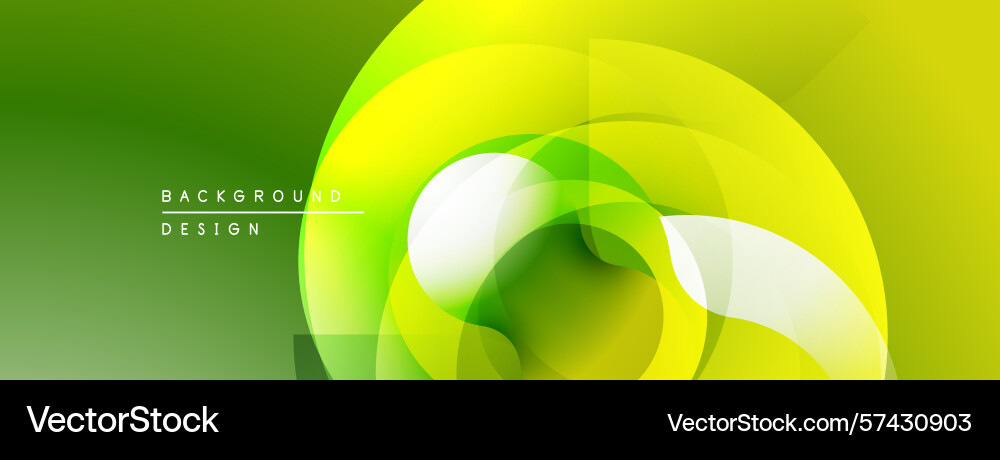 Abstract design features overlapping translucent Vector Image