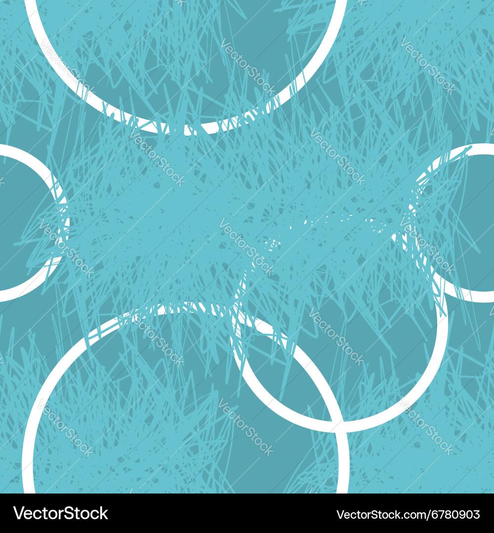 Abstract hand lines and circles seamless pattern Vector Image