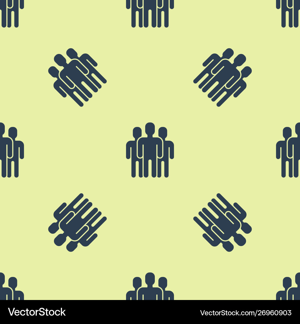Blue users group icon isolated seamless pattern Blue users group icon isolated seamless pattern vector image