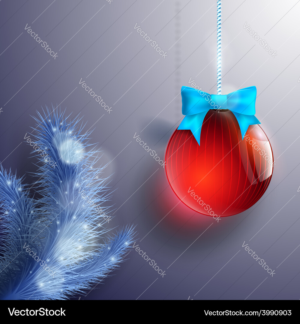 Christmas background with tree Vector Image