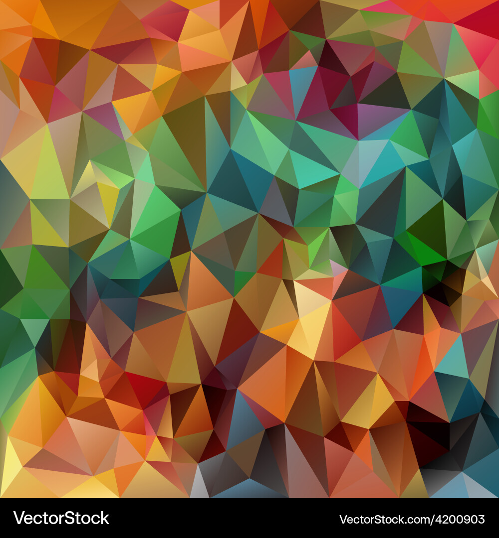 Colorful Triangular Spring Pattern Vector Image