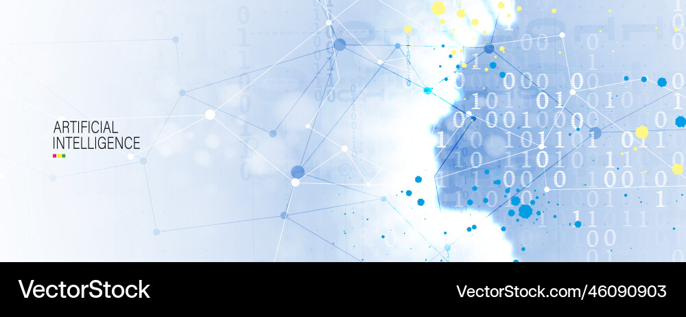 Conceptual technology of artificial intelligence vector image