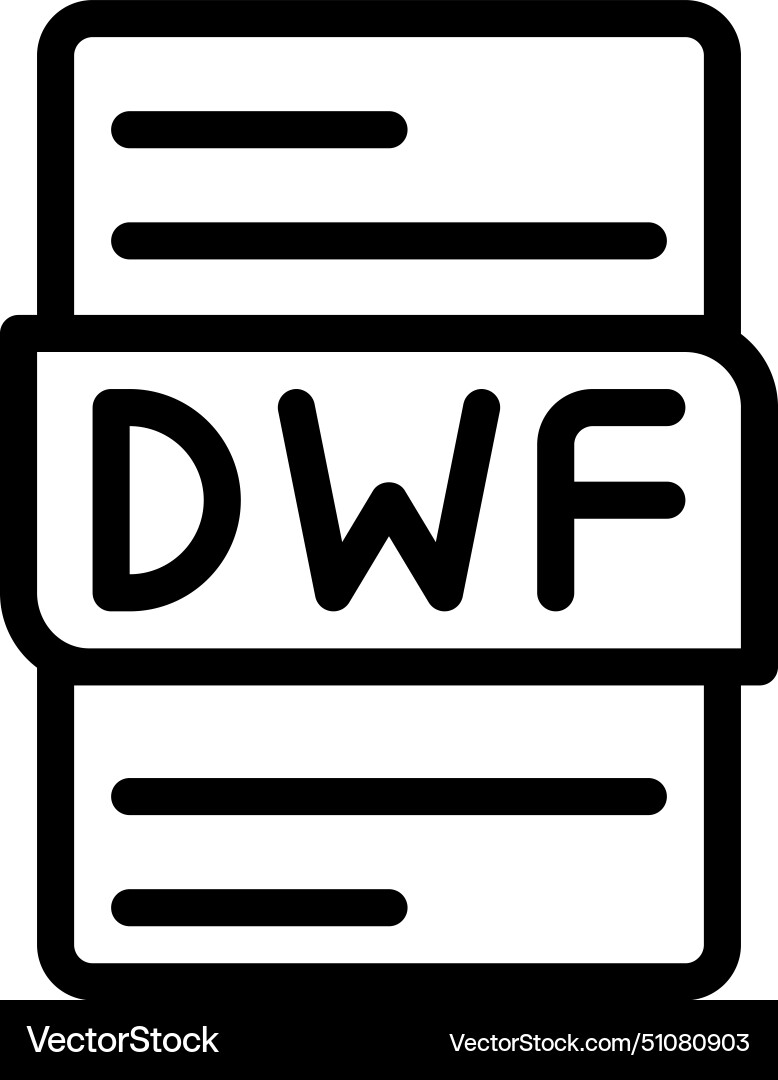 Dwf file type icons document format design Dwf file type icons document format design Vector Image