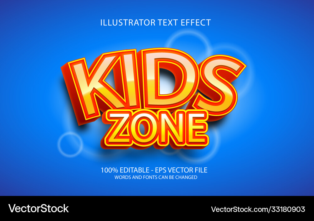 Editable text style effect typography template vector image