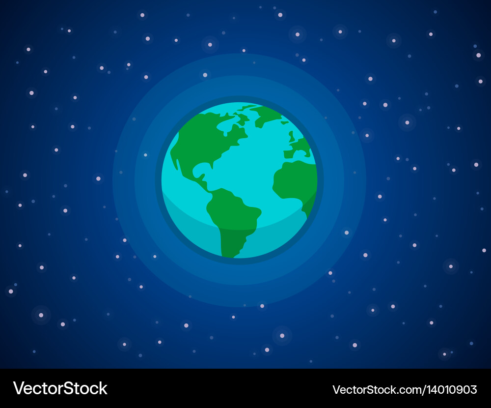Globe in space Vector Image