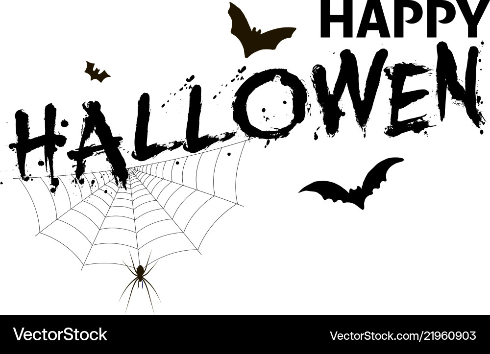 Happy halloween Grußkarte mit Fledermaus Happy halloween Grußkarte mit Fledermaus vektorbild