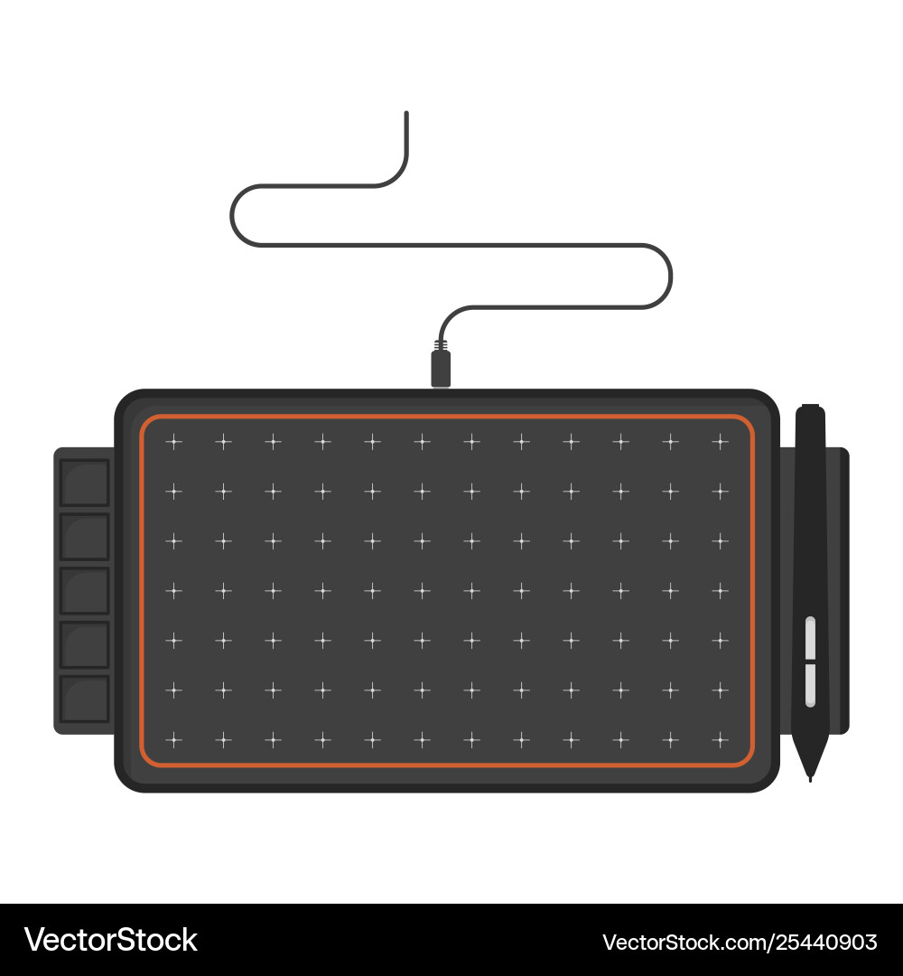 Icon tablet for drawing with additional buttons Icon tablet for drawing with additional buttons vector image
