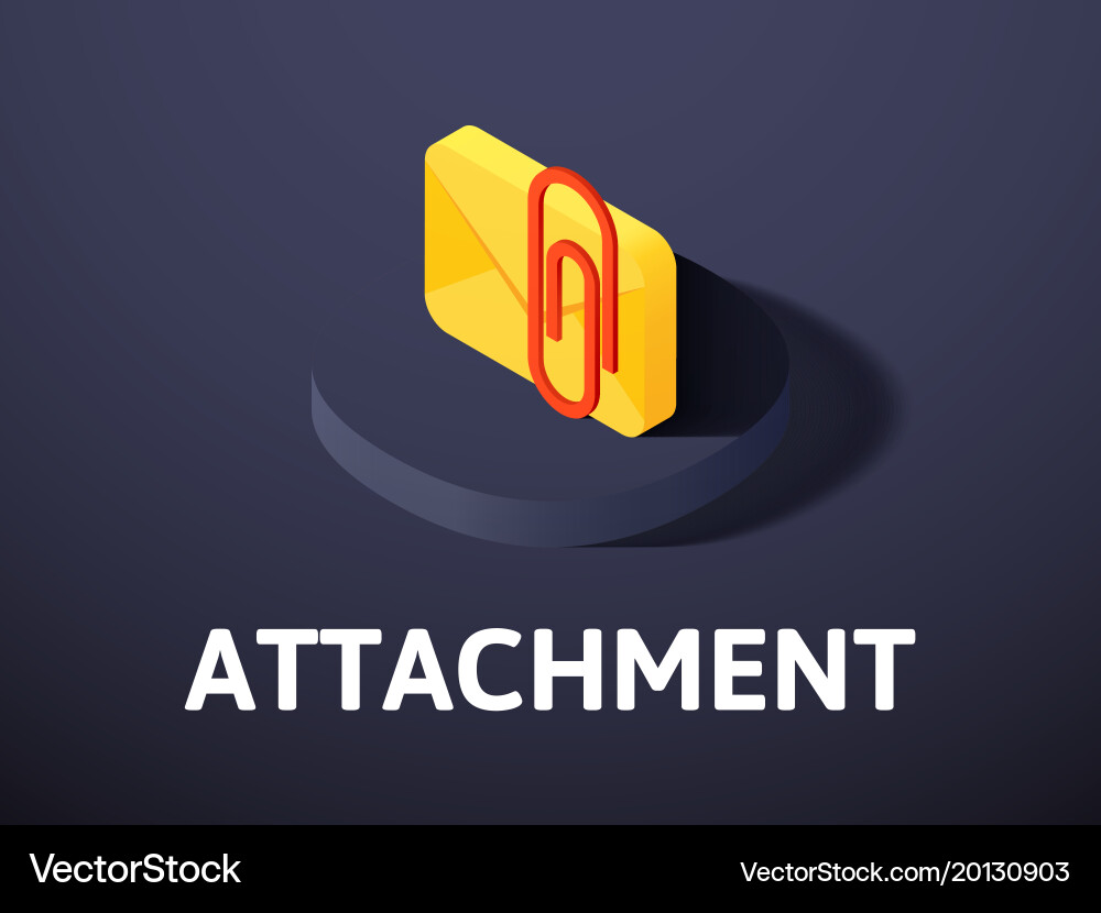 Isometric Attachment Icon Vector Image