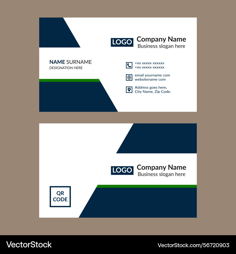 Modern business card design Vector Image