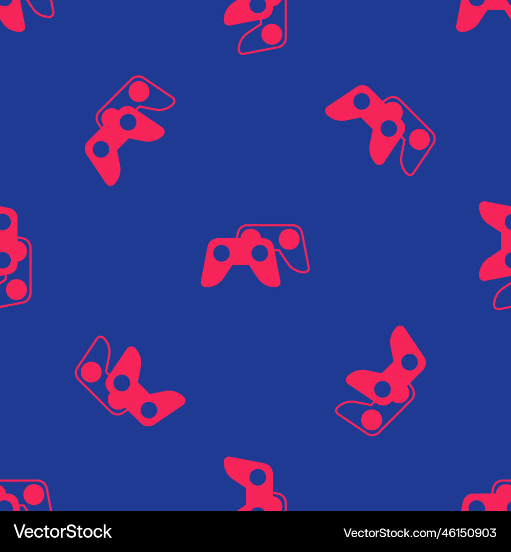 Red game controller or joystick for console Red game controller or joystick for console Vector Image