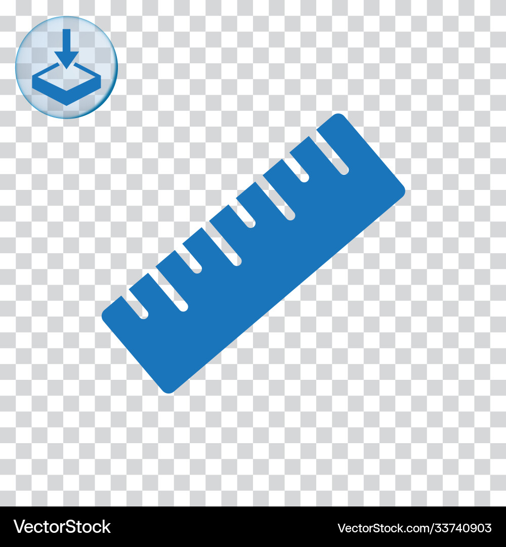 Ruler icon for web and mobile Vector Image