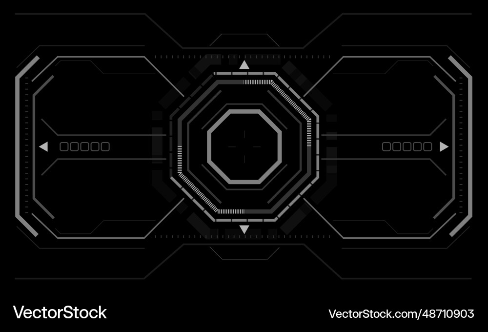 Sci-Fi HUD Interface Screen vector image