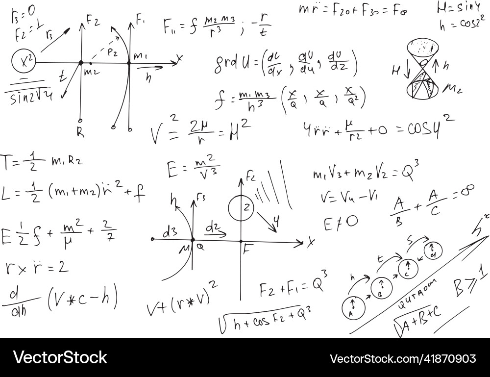 Scientific formulas and mathematical expressions Scientific formulas and mathematical expressions Vector Image