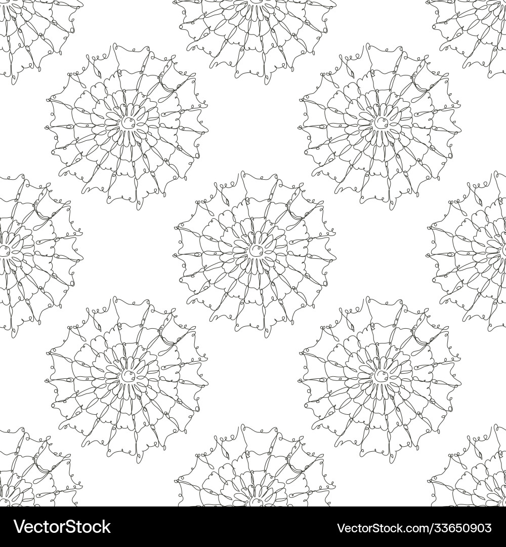 Seamless pattern line art Seamless pattern line art vector image