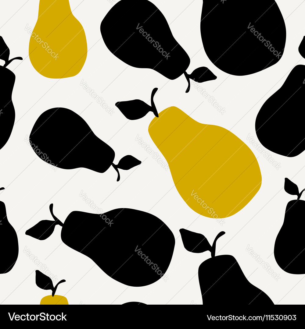 Seamless Pear Pattern vector image