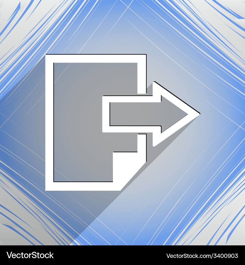 Send export file icon symbol flat modern web Vector Image