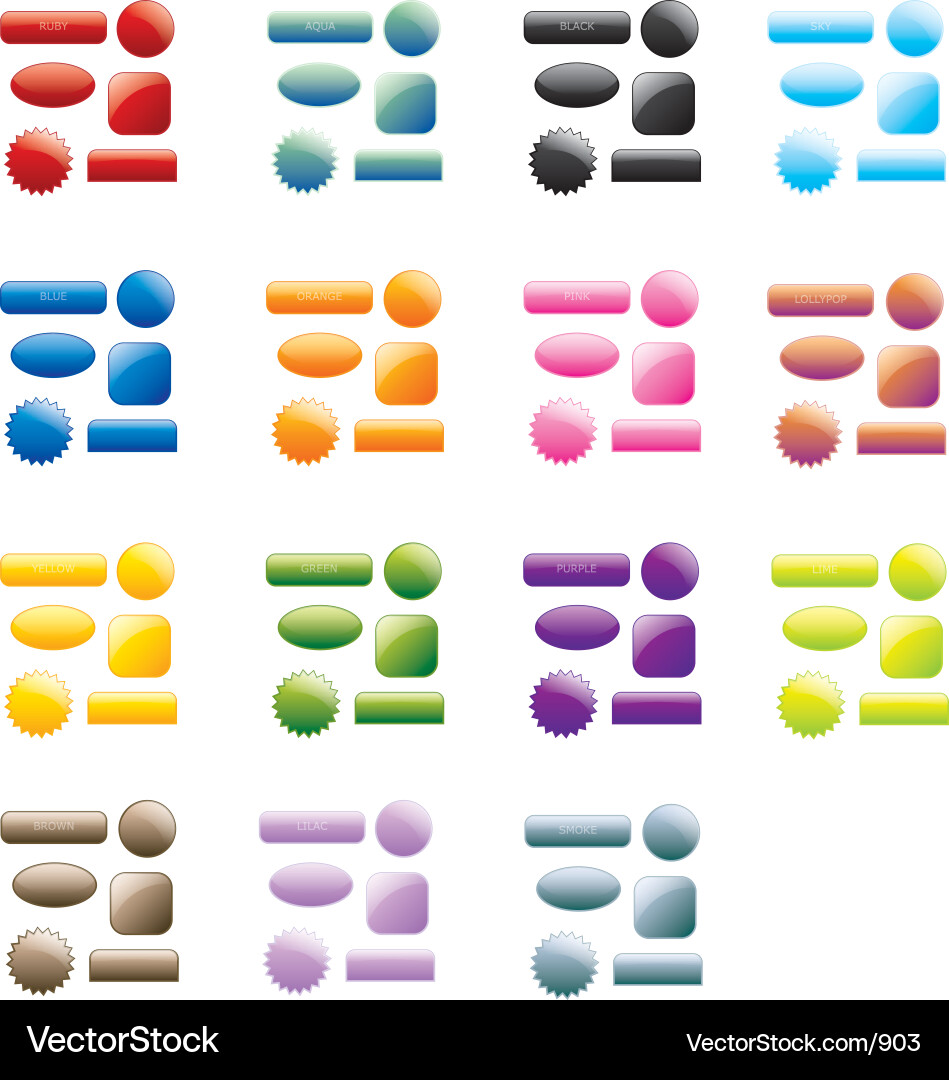 Web Buttons Collection vector image