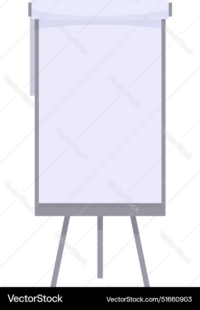 Whiteboard with empty paper sheet is standing vector image