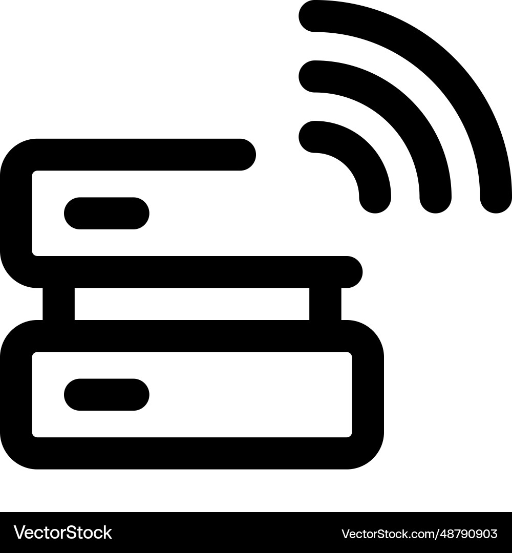 Wireless data sharing through cloud server vector image