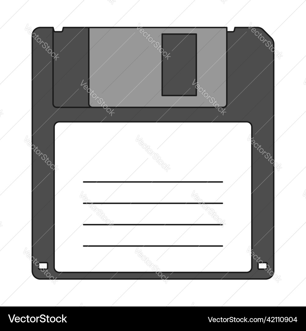 A floppy disk vintage device for storing A floppy disk vintage device for storing vector image