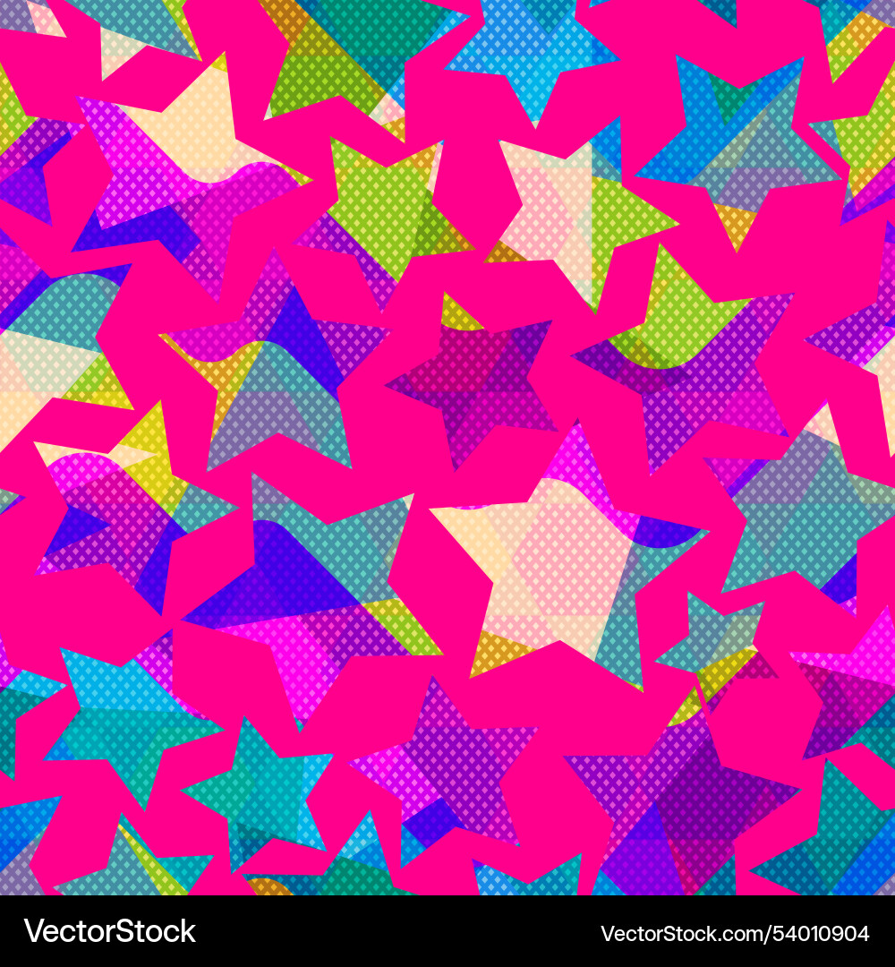Abstract colorful stars seamless pattern Abstract colorful stars seamless pattern vector image