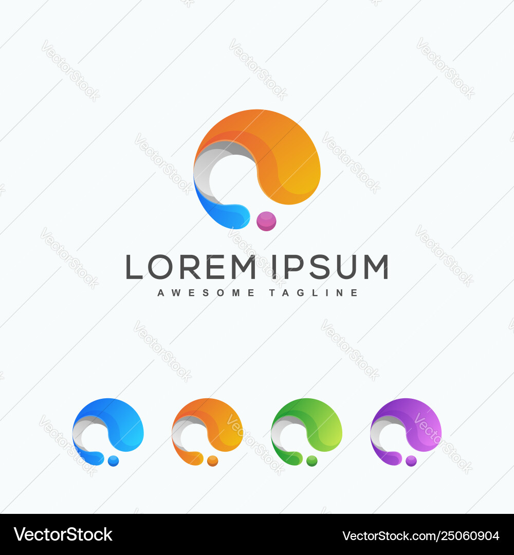Abstract flow design template Abstract flow design template Vector Image