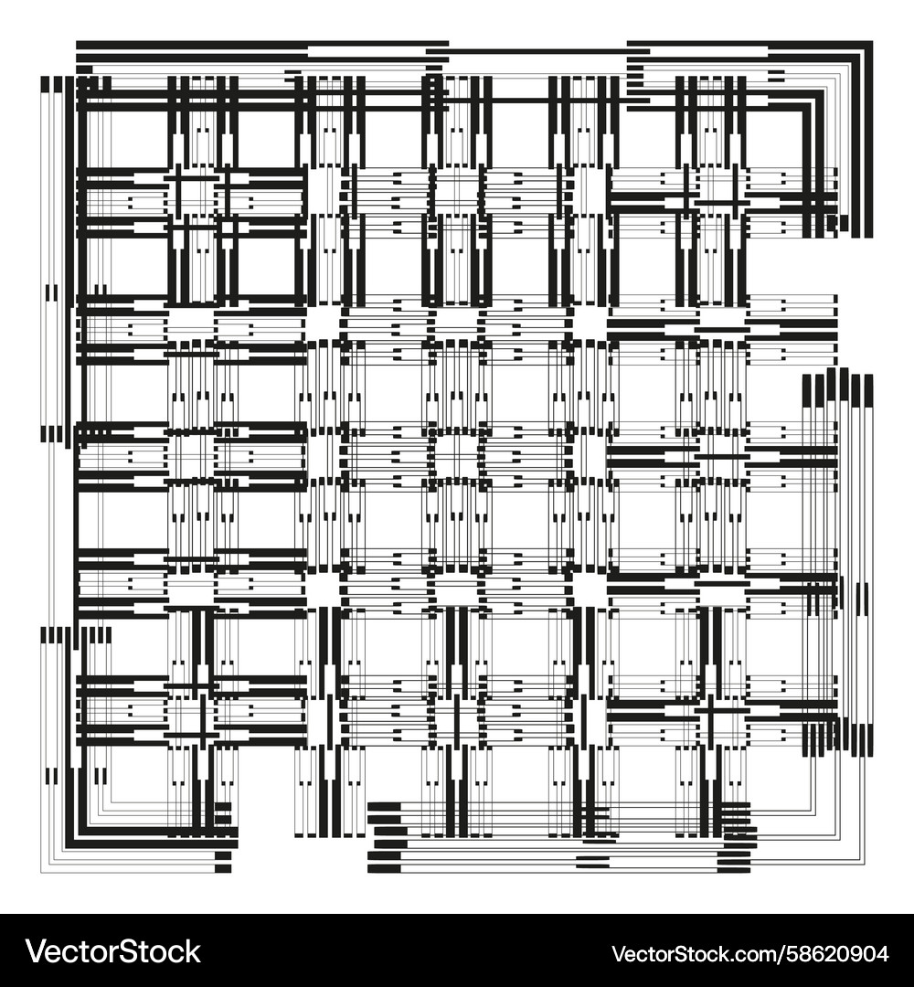 Abstraktes Rastermuster monochrome lineare Textur Abstraktes Rastermuster monochrome lineare Textur Vektorbild