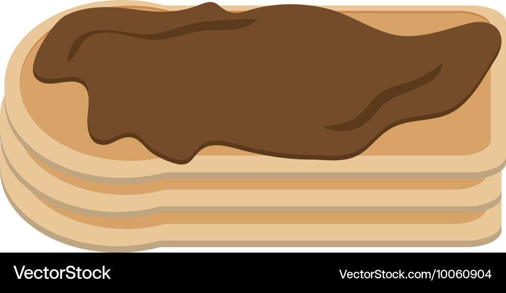 Bread slice with spread icon vector image