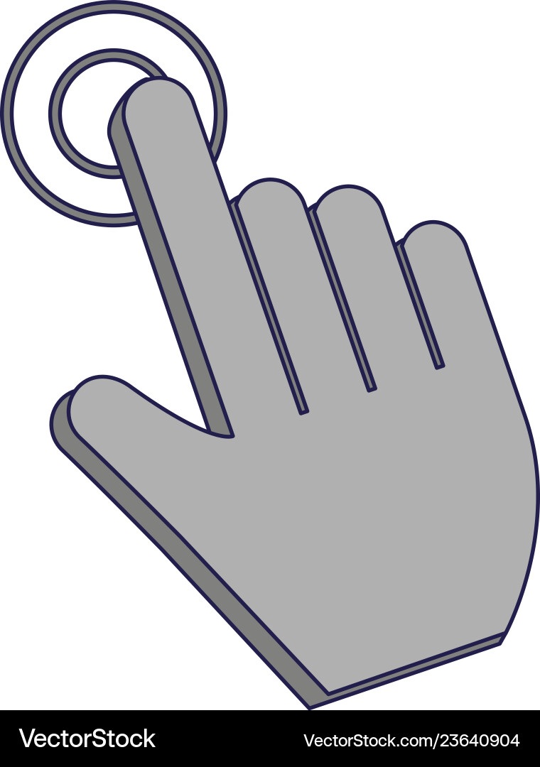 Click cursor touch symbol Click cursor touch symbol vector image
