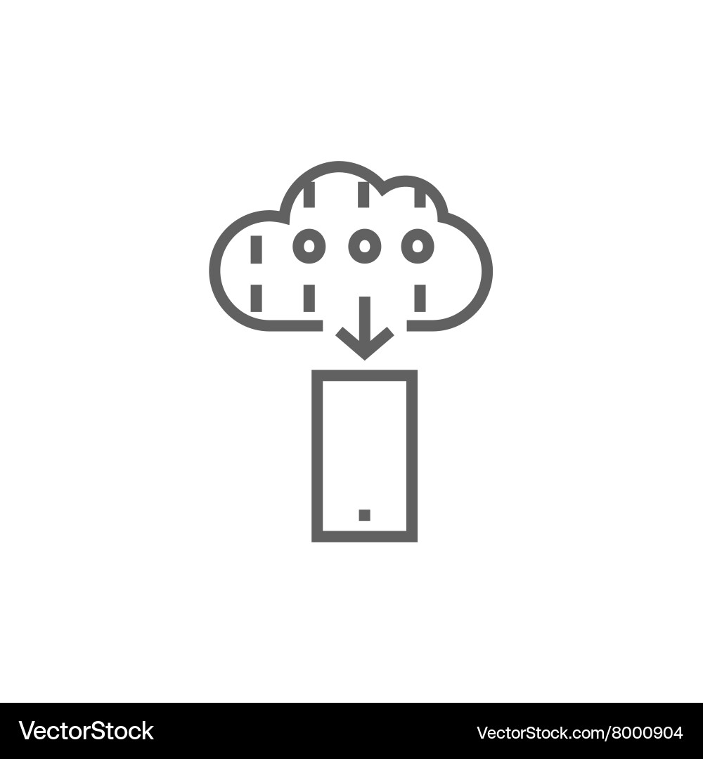 Cloud computing line icon Vector Image