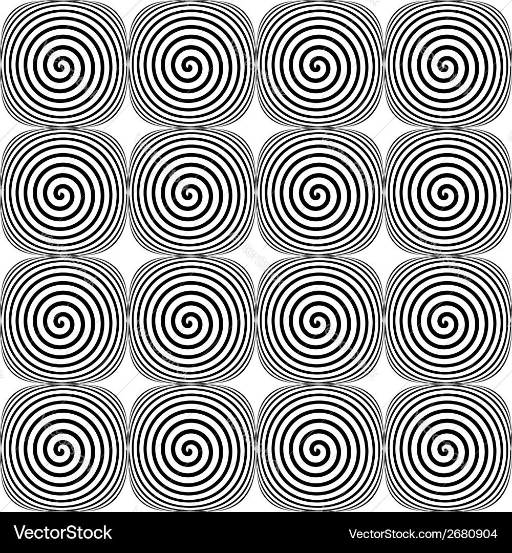 Design seamless monochrome twirl pattern vector image