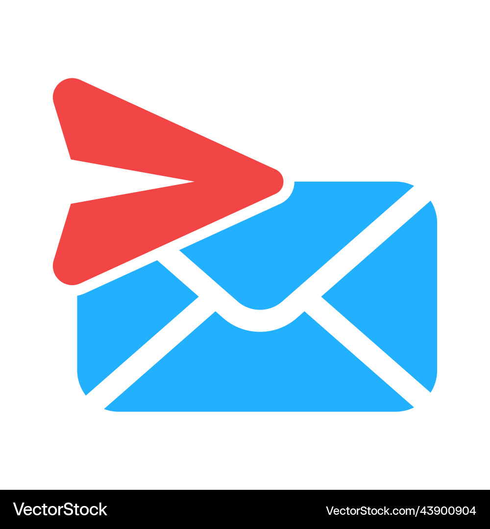 Fast mail sending icon render new email Fast mail sending icon render new email vector image
